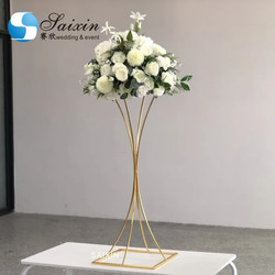 Simple Table Wedding Flower Stand Arrangement Silver Wedding Centerpieces 100cm