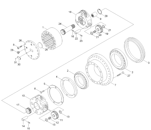 39Q6-42120 Metal Ball Bearing For Hyundai R220LC-9 R210LC-9 Excavator Travel Reduction Bearing