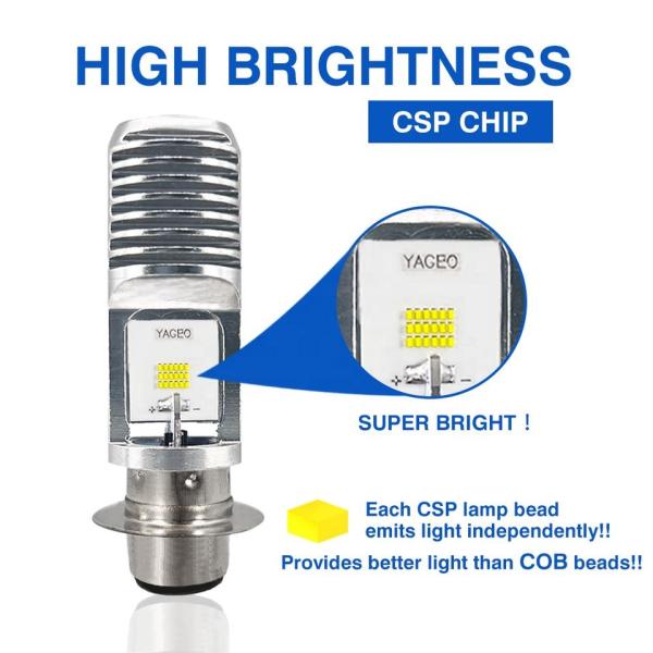 P15D H6M H4 Motorcycle Headlight 1200LM Brightest Motorcycle Headlight