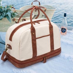 Tote Duffel Travel Bag Water Resistant With Shoe Compartment 46X20X31CM