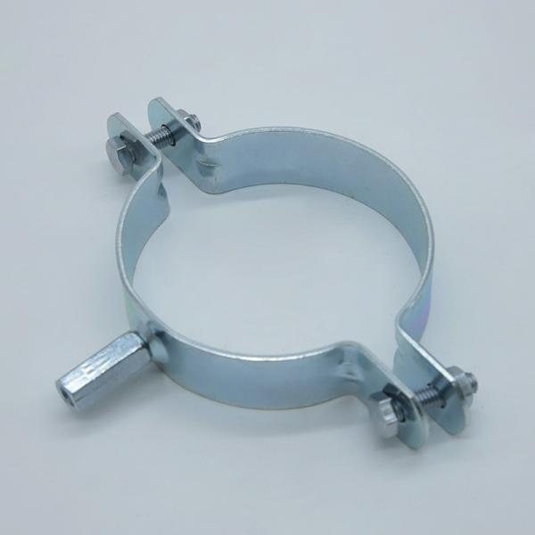 Buy Pipeline Connectors Clips Adjustable Galvanized Pipe Clamp Hanging Hoop With M8 Nut at wholesale prices