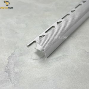 Tile Trim 9.97mm Silver Tile stair Profile With Triangle Punching