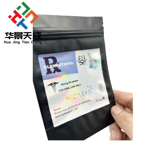 Anavar Oxandrolone 50 Tablets Pill BAGS Label Hologram Printing Waterproof Pharmaceutical Usage