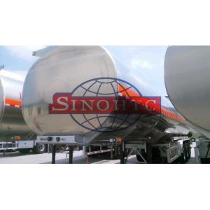 China Air Suspension Gasoline Tank Trailer , Aluminium 55000 Liters Petroleum Trailers on sale