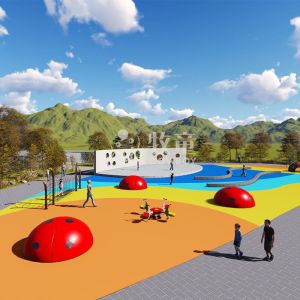 High quality attractive outdoor adventure park design playground equipment