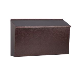 Large Capacity Steel Wall Mounted Mailbox with Sloped Roof Design and Powder