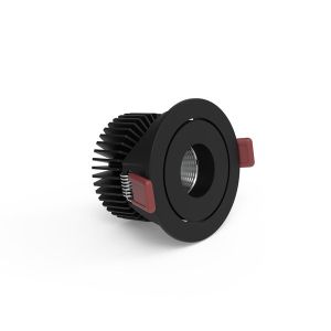 Black Recessed Anti Glare Downlight 20w 4500K CCT With Cree COB Chip