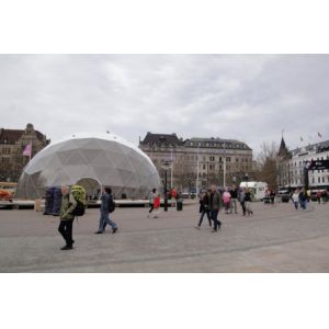 White PVC Tarpaulin Event Dome Tent With Panoramic Windows
