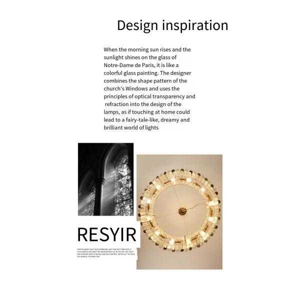 JYLIGHTING High End Crystal Living Room Wedding Classic Gold Lighting Crystal Pendant Light