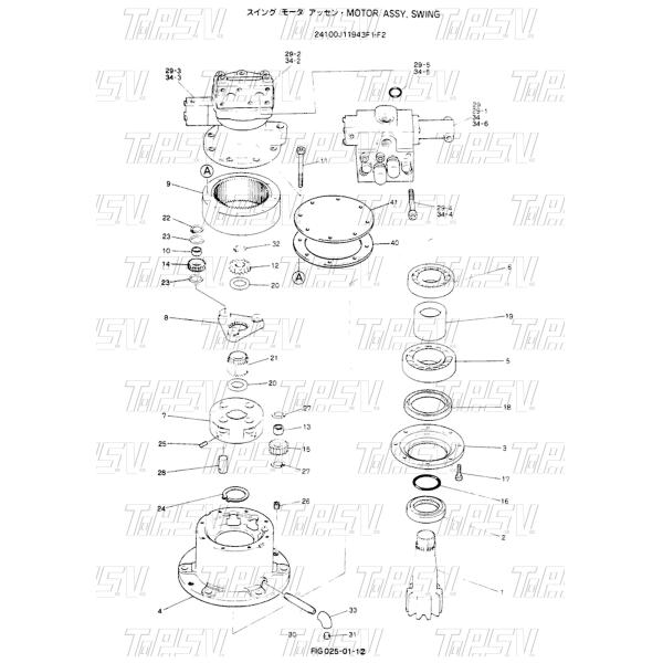 2401P1320 High Precision SK60-3 Excavator Swing 1 Stage Planet Gear Parts Low Maintenance Precision Casting Or Forging Technique