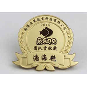 Custom Graduation Engraved Medals Awards Pin Type For Teachers / Soldiers