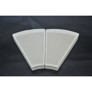 Fan Shaped Infrared Ceramic Honeycomb , White Stove Top Burner Plates