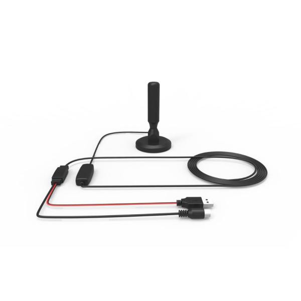 Digital Satellite Color TV Indoor Antenna with RG174 Cable 110mm Height and Materials
