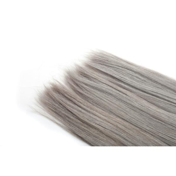 12-24 Inches Sliver With Black Roots Straight Hair Virgin Brazilian Human Hair Extension