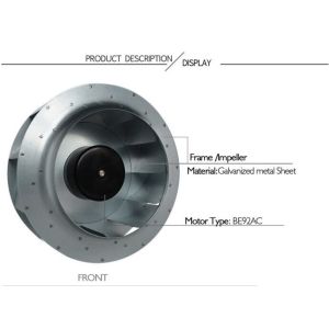Small EC Centrifugal Fan Electric Power , Rated Speed 2325RPM