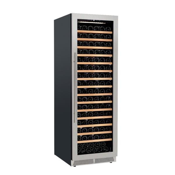 Professional Supplier Stainless Steel Glass Door Free Standing Wine Cooler 176 Bottles