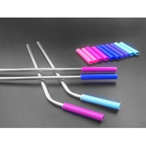 Stainless Steel Flexible Silicone Tubing Tasteless Food Grade Silicone Straw