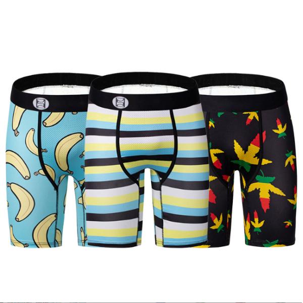 OEM Printing Mens Boxer Shorts Trunks Breathable Polyester Training Boxer Shorts