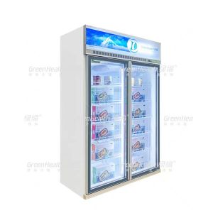 OEM Service Upright Glass Display Freezer With Variable Frequency