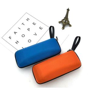 Zipper PU Velvet EVA Hard Shell Carrying Case For Glasses Storage