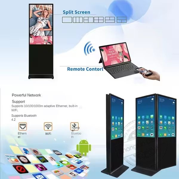 43 Inch Digital Signage Screen Indoor Advertising Player Double-Sided High-Definition Lcd Display Monitor Hd Video Player
