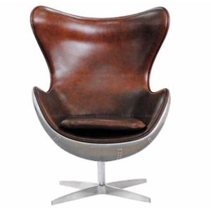 Aluminium Rivited Back Aviator Egg Chair Hand Crafted Hotel chair
