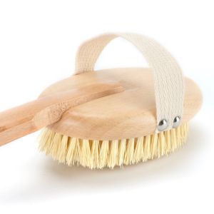 Vegan Sisal Body Dry Brush Detachable Natural Beechwood Long Handle