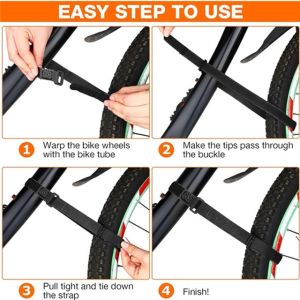 SGS Certified Adjustable Bike Cinch Straps Non Slip Battery Strap for Convenient