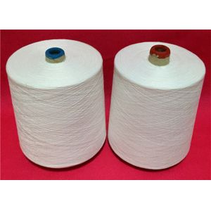 Virgin Polyester Spun Yarn , Ne30 Raw White Ring spun polyester yarn For Weaving
