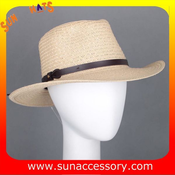 Buy 2050530 Sun Accessory customized  summer  trendy fashion cowboy straw  hats  ,unisex hats and caps wholesaling at wholesale prices