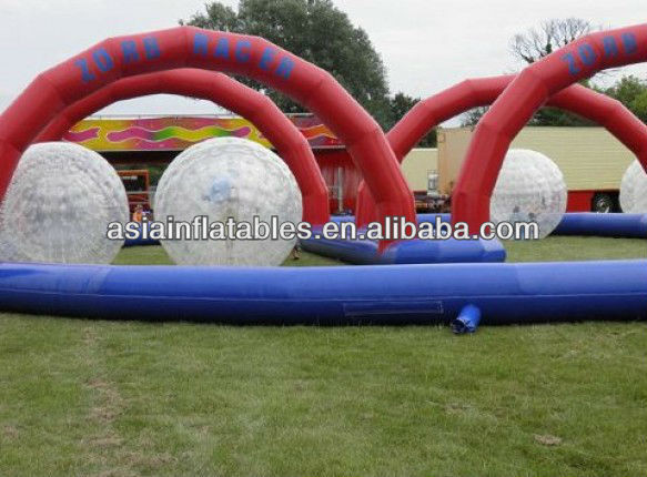 Circular Inflatable Race Track for Zorb Ball Play