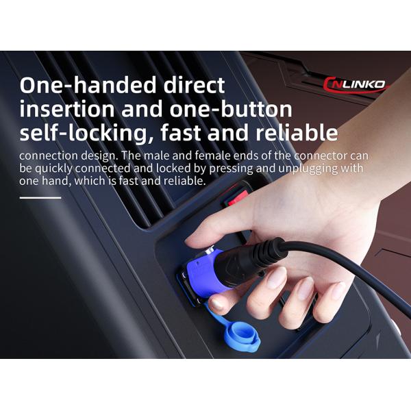 CNLINKO LP20 USB 2.0 Ip68 Waterproof Industrial Plastic Dual Usb Wire Connector