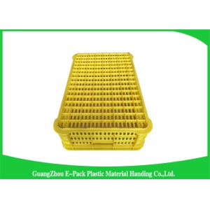 Industrial Plastic Storage Containers , Agriculture Solid Plastic Milk Crates