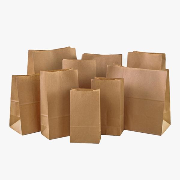 Buy Odorless Brown Paper Sandwich Bags Heavy Duty Recyclable Compostable at wholesale prices