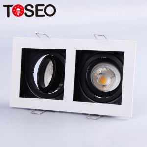 Square Anti Glare Downlights 185X100mm Adjustable Twin Head Downlight