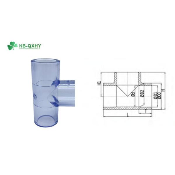 OEM ASTM Sch80 Standard Pipe Fittings Elbow UPVC Plastic Transparent Clear Tee with ISO Approval