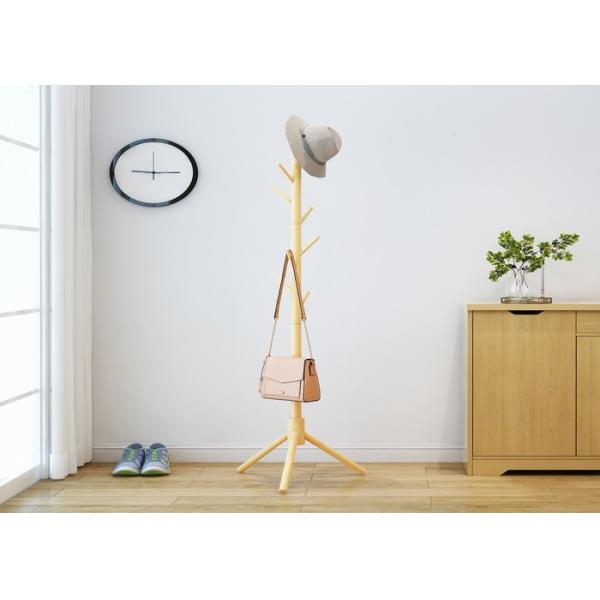 Freestanding Triangle Hat Coat Stand Clothes Hanger Stand Wooden