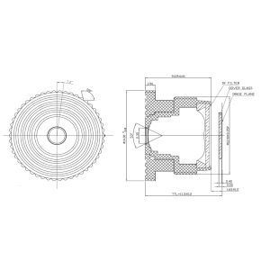 1/2.3, 7.4mm, 5 Megapixel F3.0  low distortion less than 1% lens , good for 1/2.5 sensor likeMT9P031,CCL123074MPF