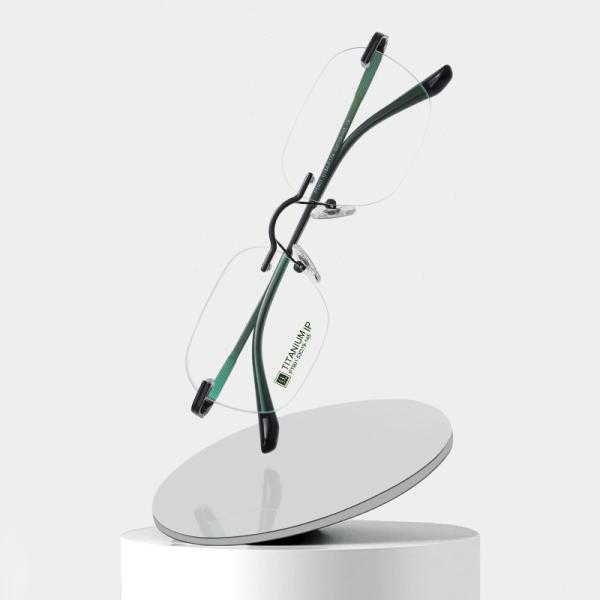Buy Ultra Lightweight Rimless Titanium Eyeglass Anti Blue Light Durable at wholesale prices
