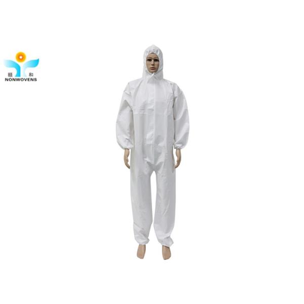 Breathable Waterproof Disposable Protective Coverall In Microporous Fabric