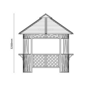 Duty PS Materials Spa Gazebo Burn Resistance Outdoor Brown Luxurious Strong