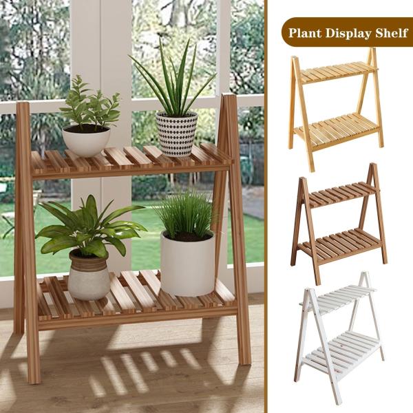 9 3 4 Tier Bamboo Ladder Plant Stand Outdoor Indoor Storage Rack Holder Wooden