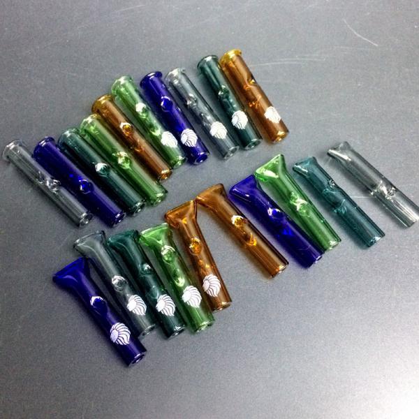 Hand Blown Glass Bongs Accessories Mini Glass Filter Tips 42mm Length