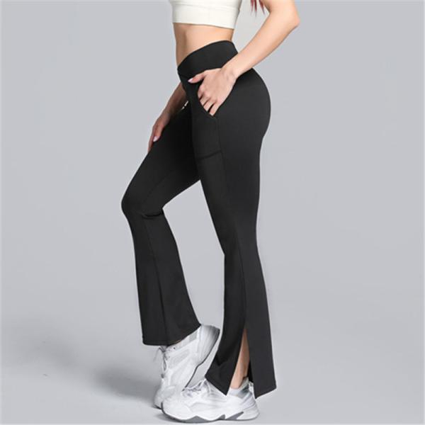 Buy Low Rise Flare Leg Yoga Pants Custom Logo at wholesale prices