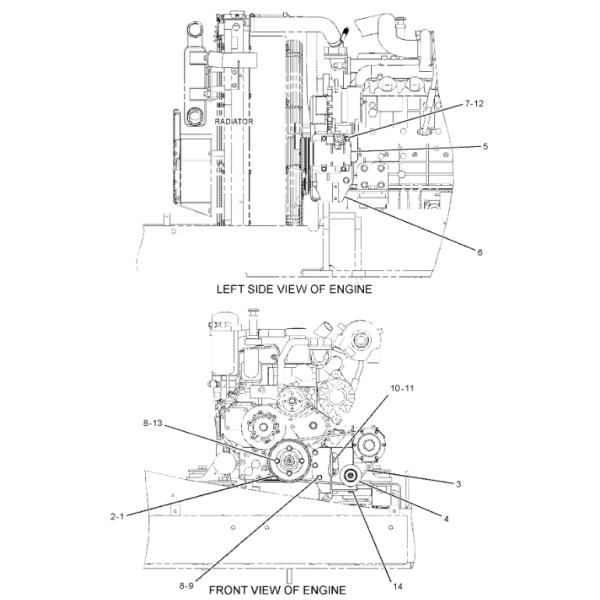 259-7244 2597244 A/C Compressor Excavator Spare Parts For 3066 323D