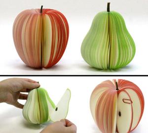 Quality Cute Personalized Memo Pads , 3D Fruit Shape Custom Personalized Notepads for sale