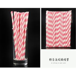 Food Grade Natural White Solid Color Drinking Paper Straw,High quality