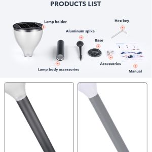 Customized Courtyard Solar Led Driveway Lights Outdoor With 4000mAh Battery