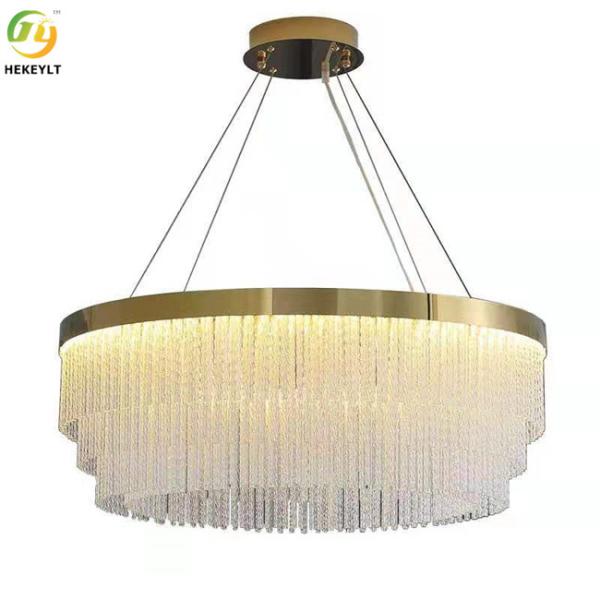 Buy E14 Iron Plating And Crystal Led Luxury Gold Chandelier For Indoor Decoration at wholesale prices