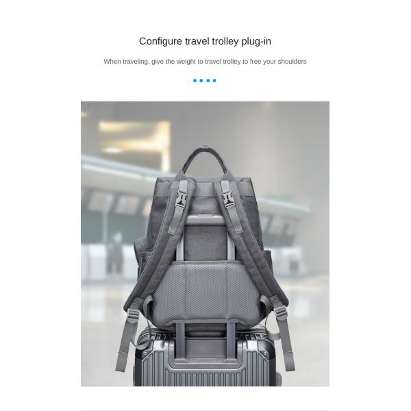 17L Polyester Cotton Foldable Diaper Bag Backpack 40*30*13CM